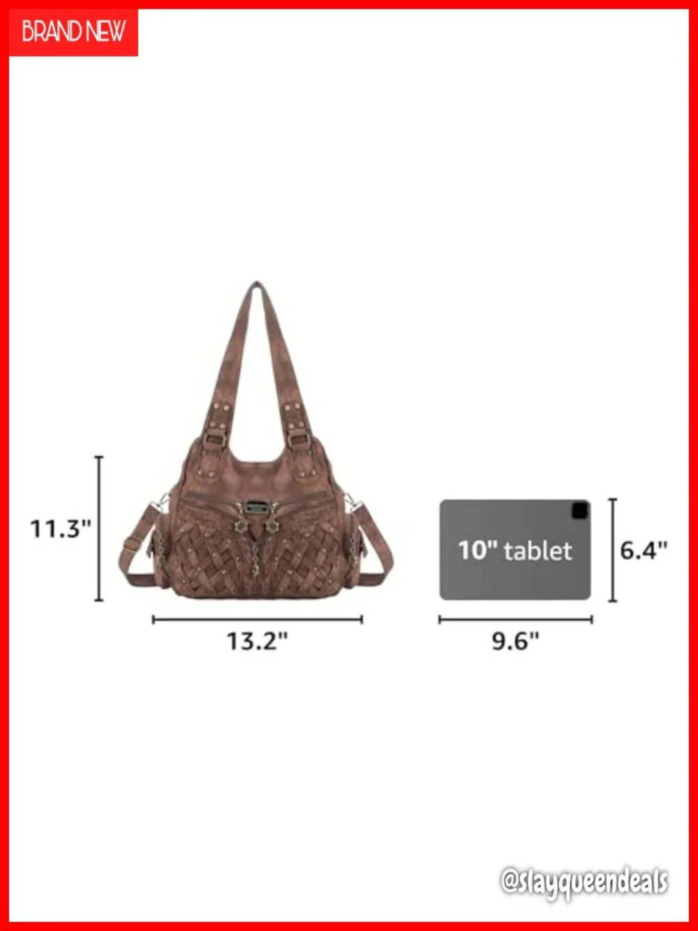 Large Hobo Bag for Women Shoulder Purse Faux Leather Soft Tote